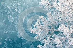 Frozen Artistry: Crystalized Ice Patterns