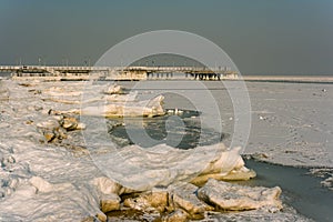 Frozen beach.