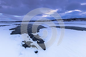 Frozen Beach in Abisko National Park, Sweden