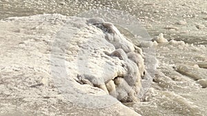 Frozen beach in the winter