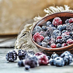 Frozen berries health food