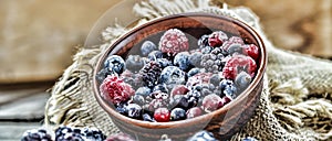 Frozen berries health food