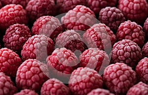 Frozen berry on black background