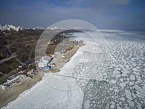 The Frozen Black Sea in Odessa Feb 2017