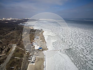 The Frozen Black Sea in Odessa Feb 2017