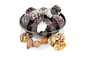 Frozen Blackberries and Nuts