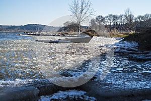 Frozen boat