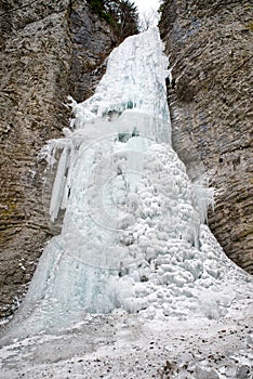 Frozen Brankovsky waterfall, Slovakia