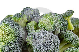 Frozen broccoli healthy food raw ingredient,  background