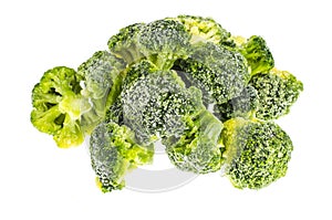 Frozen broccoli, vegetarian and diet food