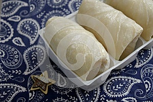 Frozen cabbage filled with meat