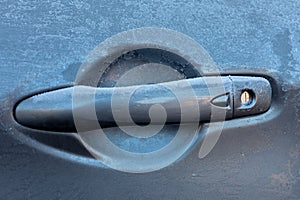Frozen car door