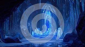 Frozen cave entrance