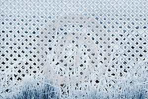 Frozen chain-link fencing