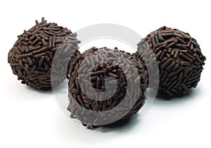 Frozen chocolate balls photo