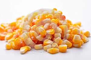 Frozen Corn On White Background. Generative AI
