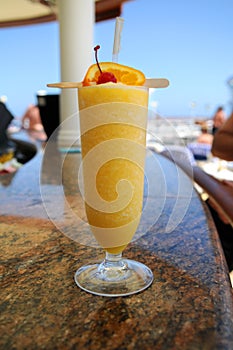 Frozen Daiquiri on a Cruise Ship Bar