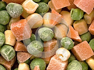 Frozen diced vegetables