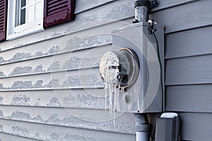 Frozen Electrical Utility Meter