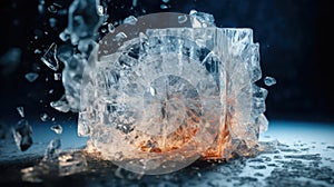 Frozen Explosion: A Captivating Visual Symphony of Shattering Ice