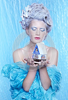 Frozen fairy with toyhouse