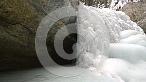 Frozen falls over is, Banff Johnston Canyon photo