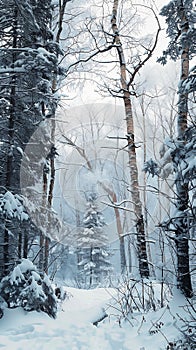 Frozen Fear: A Journey Through the Enormous Snowy Forest of Russ photo