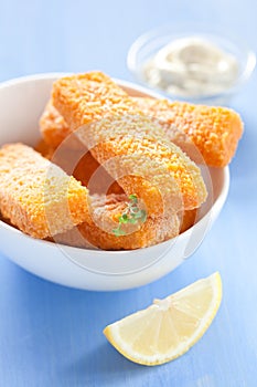 Frozen fish fingers