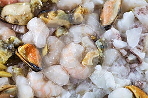 Frozen fish ready to be cooked