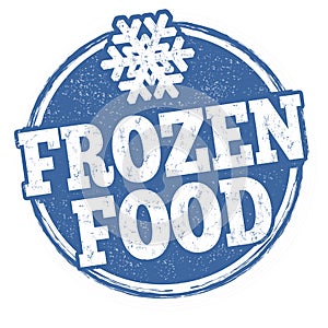 Frozen food grunge rubber stamp