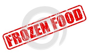 FROZEN FOOD red stamp text