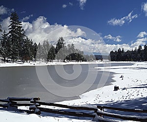 Frozen Foxboro Lake