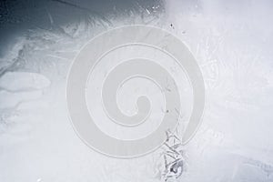 Frozen glass texture. Winter abstract background