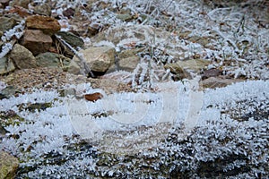 Frozen ground in the mountains, Slovakia