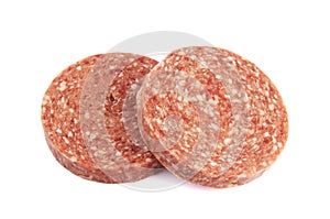 Frozen hamburger patties