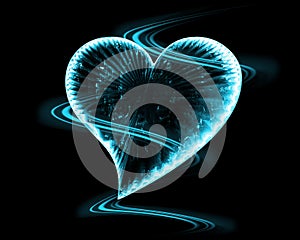 Frozen heart in the dark