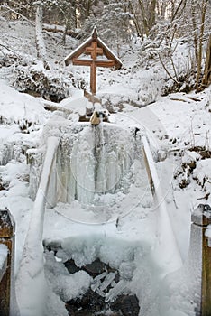 A frozen holy spring