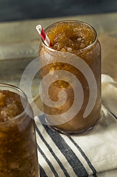 Frozen Homemade Soda Pop Slushy Drink