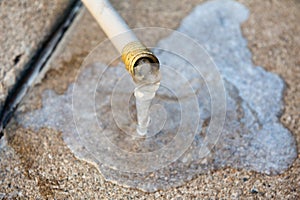 Frozen hose water