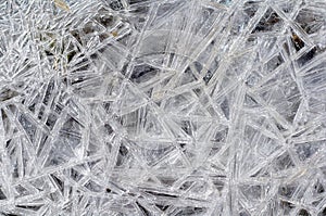 Frozen ice crystals