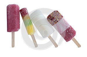 Frozen ice lollies