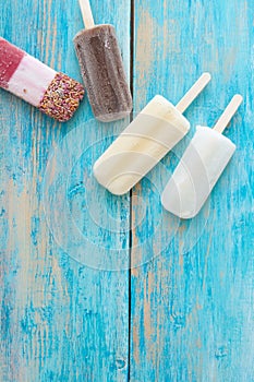Frozen ice lollies