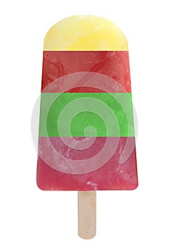 Frozen ice lolly popsicle