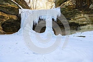 Frozen Ice Waterfall, Starved Rock State Park