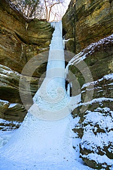 Frozen Ice Waterfall, Starved Rock State Park