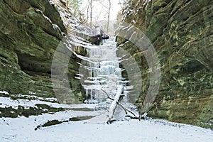 Frozen Ice Waterfall, Starved Rock State Park photo