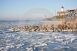 Frozen IJssellake in Holland