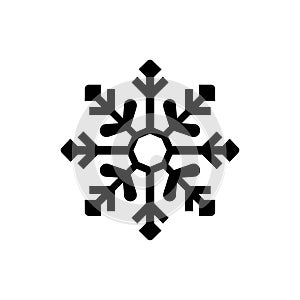 Frozen lacework snowflake icon photo