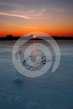 Frozen lake