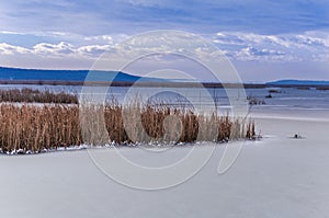 Frozen lake